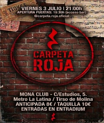 Carpeta Roja en directo en Mona Club en Madrid