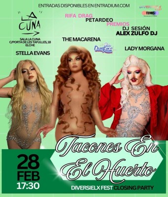 Tacones en el Huerto DiversiElx Closing Party en Alicante/Alacant