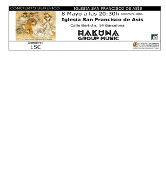 Concierto Benéfico Hakuna Music Group en Barcelona