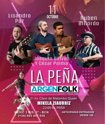  LA PEÑA de ARGENFOLK de Octubre  en Barcelona