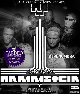 TARDEO RAMMSTEIN en Barcelona
