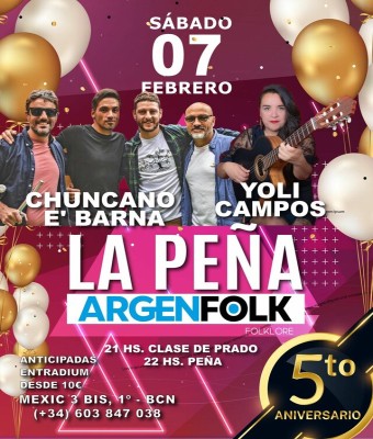  LA PEÑA de ARGENFOLK de Febrero   en Barcelona