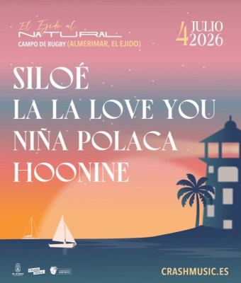 CONCIERTOS DE SILOÉ, LA LA LOVE YOU, NIÑA POLACA Y HOONINE - EL EJIDO AL NATURAL - SÁBADO 4 DE JULIO en Almería