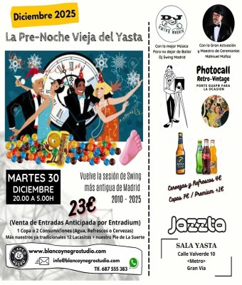 Swing: Sesión pre-nochevieja 2025 en Madrid