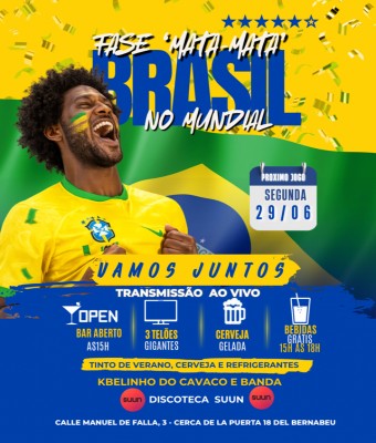 Próximo Jogo do Brasil no Mundial – 29/06 en Madrid