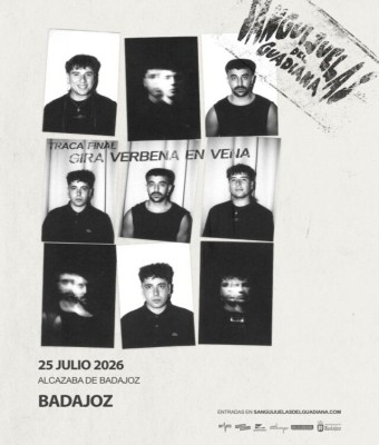 CONCIERTO SANGUIJUELAS DEL GUADIANA - BADAJOZ - ALCAZABA DE BADAJOZ - SÁBADO 25 DE JULIO