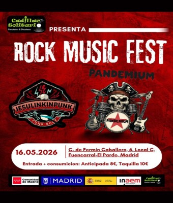 Rock Music Fest (versiones rock): jesulinkinpunk + Pandemium en Madrid