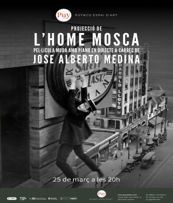 L' HOME MOSCA: Pel·licula muda amb Jose Alberto Medina al piano en Barcelona