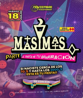 MÁS Y MÁS PARTY 2026 en Discoterraza Noviembre