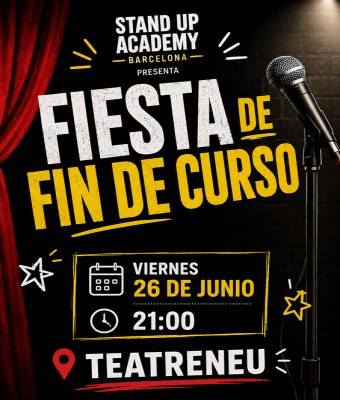 FIESTA DE FIN DE CURSO. STAND UP ACADEMY BARCELONA
