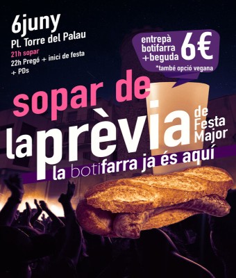 Sopar de La Prèvia de la Festa Major de Terrassa en Barcelona