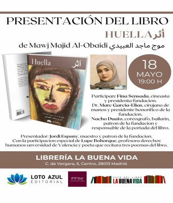 Presentación de 'Huella', de Mawj Majid Al-Obaidi (Loto Azul) en Madrid