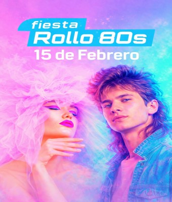 Fiesta Rollo 80s tardeo domingo 15 febrero en Barcelona