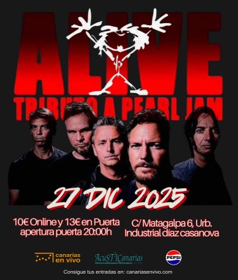 Alive Tributo a Pearl Jam en Canarias en Vivo en Palmas, Las