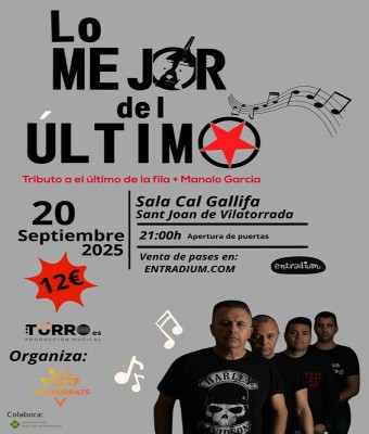 Concierto lo Mejor del Último (Homenaje a el Último de la fila + Manolo García) en Barcelona