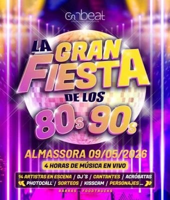 ALMASSORA - LA GRAN FIESTA DE LOS 80 Y 90 en Castelló