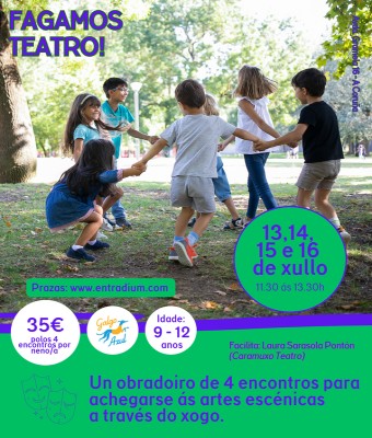 Verán creativo. Obradoiro teatro dende o xogo (13, 14, 15 e 16/7) en Coruña, A