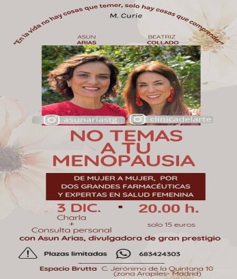 No temas a tu MENOPAUSIA en Madrid