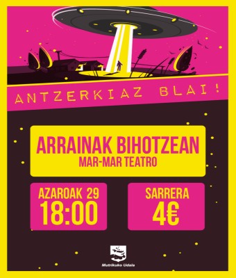 ARRAINAK BIHOTZEAN (Haurrentzako ikuskizuna)  - Mar-mar teatro en Gipuzkoa