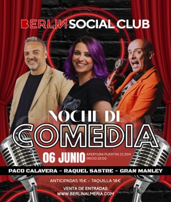 NOCHE DE COMEDIA - BERLÍN SOCIAL CLUB - 6 JUNIO en Almería