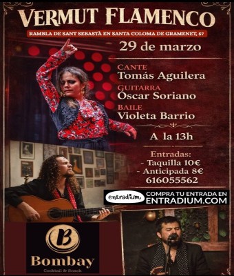 Vermut flamenco Bombay Santa Colom en Barcelona
