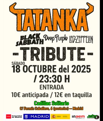 Tatanka - Tributo Black Sabbath - Deep Purple - Led Zeppellin en Madrid