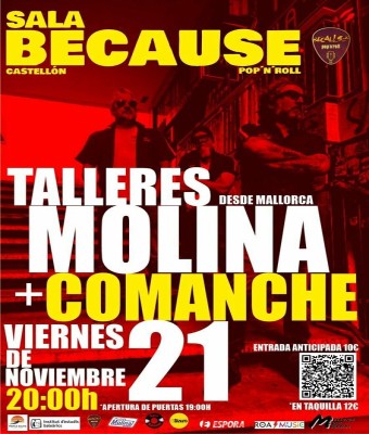 TALLERES MOLINA + COMANCHE EN CONCIERTO en Castellón/Castelló