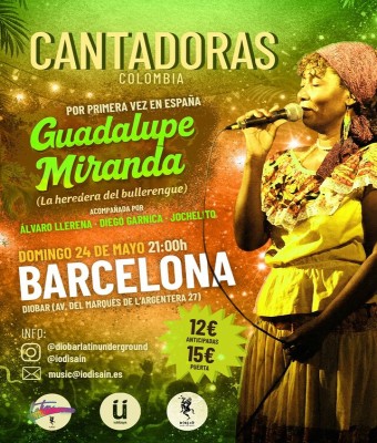 Cantadoras de Colombia presenta Guadalupe Miranda en Barcelona