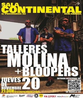 TALLERES MOLINA + BLOOPERS EN CONCIERTO en Barcelona