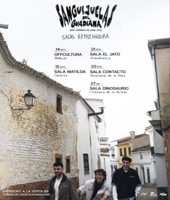 CONCIERTO SANGUIJUELAS DEL GUADIANA - CÁCERES - SALA MATILDA - DOMINGO 16 DE NOVIEMBRE