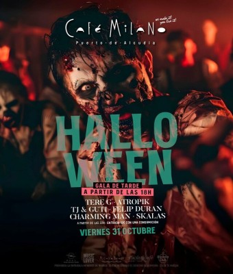 HALLOWEEN  -  GALA DE TARDE  - CAFE MILANO en Balears, Illes
