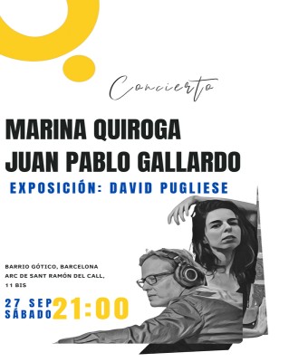 Marina Quiroga y Juan Pablo Gallardo en concierto en Barcelona
