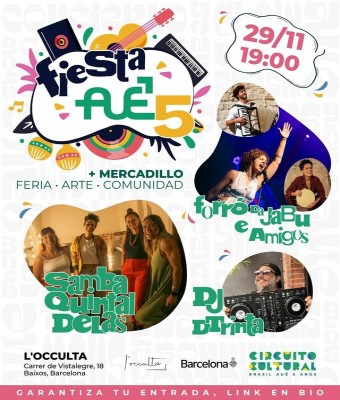 GRAN FIESTA - 5 AÑOS BRASIL AUE en Barcelona
