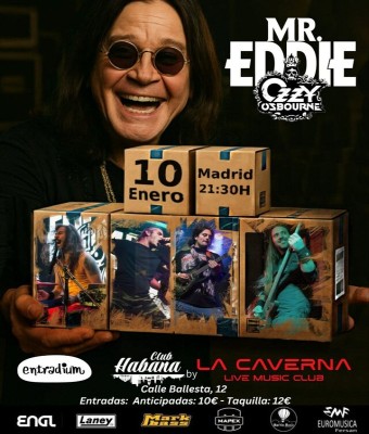 MR. EDDIE (tributo Ozzy Osbourne) Sábado 10 de enero. Habana Club. Madrid