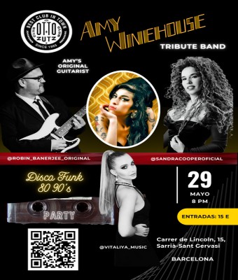 Amy Winehouse Band Tribute + Disco Funk Party 80's 90's  en Barcelona