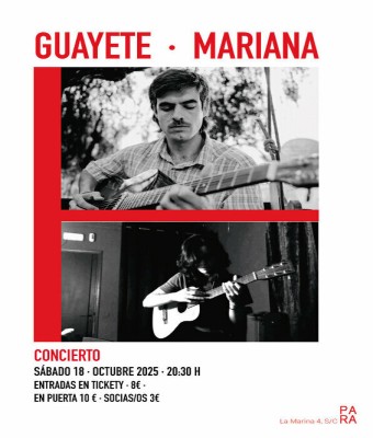 GUAYETE · MARIANA en concierto en Santa Cruz de Tenerife