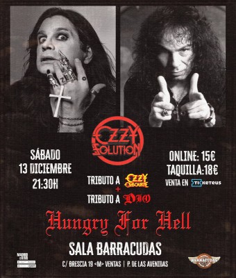 NOCHE DE TRIBUTOS: OZZY SOLUTION (OZZY OSBOURNE) + HUNGRY FOR HELL (DIO) en Madrid