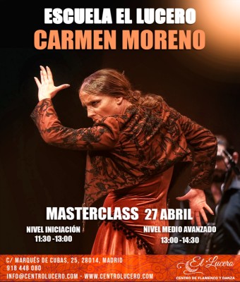 Carmen Moreno Masterclass baile flamenco en Madrid