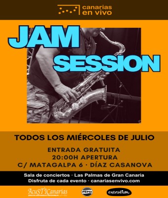 JAM SESSION EN CANARIAS EN VIVO - CONCIERTO EN LAS PALMAS en Palmas, Las