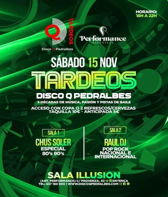 ACCESO  CONSUMICIÓN TARDEO 15 NOVIEMBRE  en Barcelona