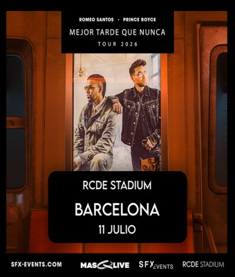 ROMEO SANTOS Y PRINCE ROYCE · MEJOR TARDE QUE NUNCA TOUR EUROPA 2026 en Cornellà de Llobregat