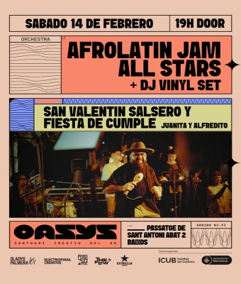 Afrolatin Jam all stars en Oasys / San Valentín Salsero en Barcelona