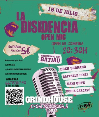 Jam de comedia la disidencia 15 de julio en Valencia/València
