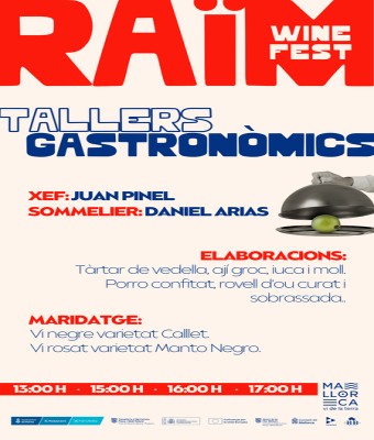Taller enogastronòmic - RaÏm Wine Fest Daniel Arias i Juan Pinel  en Balears, Illes