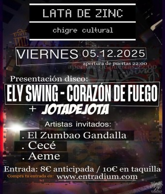 ELY SWING + JOTADEJOTA presentación disco Corazón de Fuego [+ El Zumbao - Gandalla  + Cecé  + AEME] en Asturias