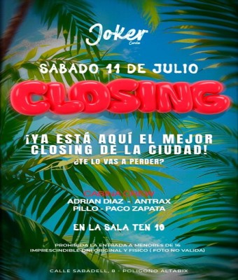 Closing party en Alicante