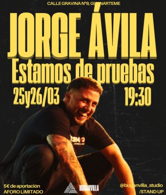 Jorge Ávila. Estamos de prueba. en Palmas, Las