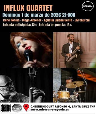 Irene Robbins Influx Quartet, en el Café Teatro Rayuela en Santa Cruz de Tenerife