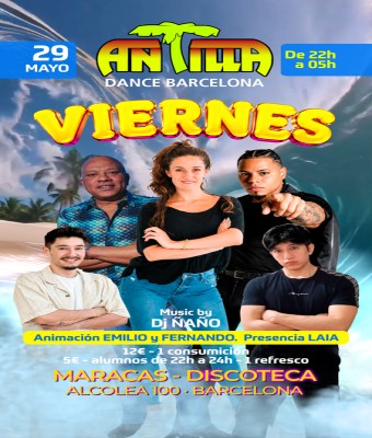 ANTILLA SALSA BARCELONA - VIERNES 29 MAY26