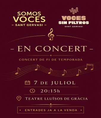 VOCES SIN FILTROS + SOMOS VOCES en concert! en Barcelona